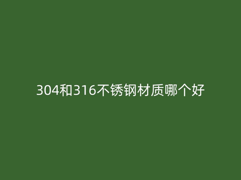 304和316不銹鋼材質(zhì)哪個好