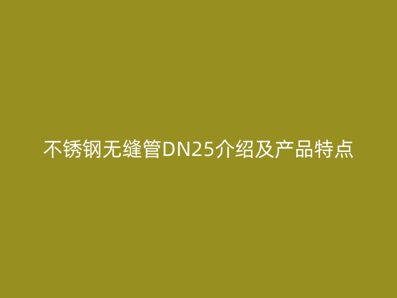 不銹鋼無(wú)縫管DN25介紹及產(chǎn)品特點(diǎn)